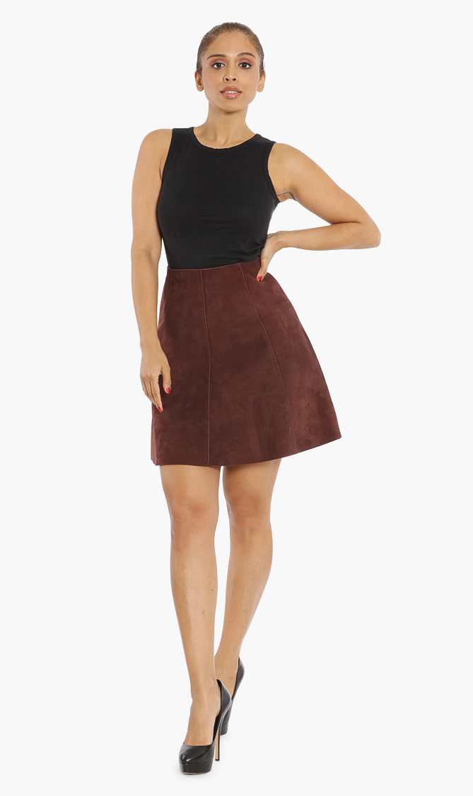 

Longchamp Plain Leather Skirt