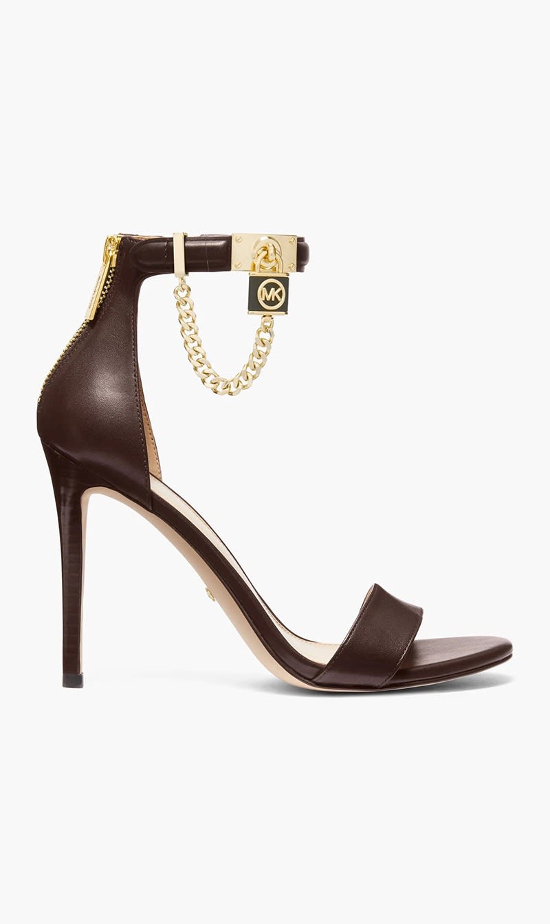 

Michael Kors Brown Hamilton Heeled Sandal for Women | The Deal Outlet