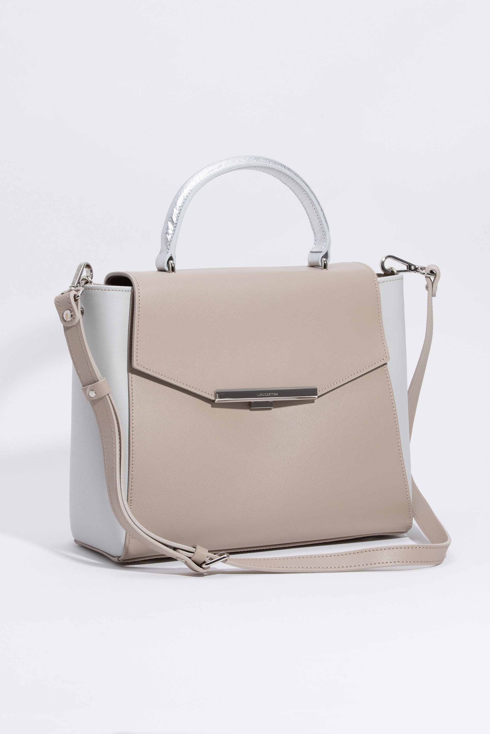 

Lancaster Adele Nude Grey Shoulder Bag