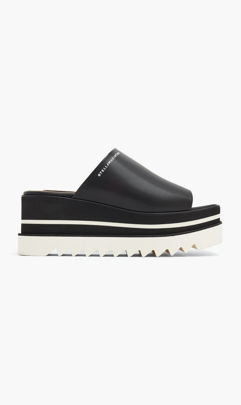 

Stella Mc Cartney Black Sneak Elyse Platform Mules for Women | The Deal Outlet