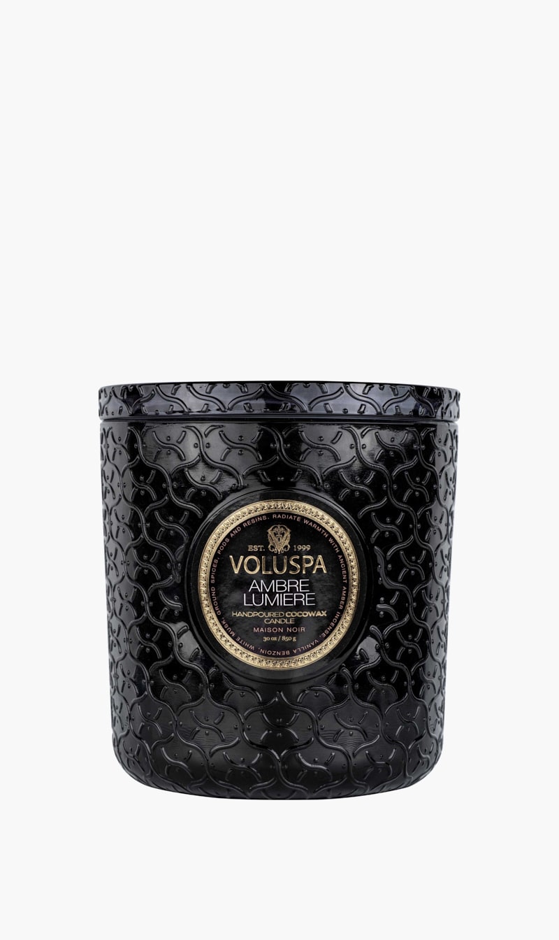 

Voluspa Black Ambre Lumiere Luxe Candle | The Deal Outlet