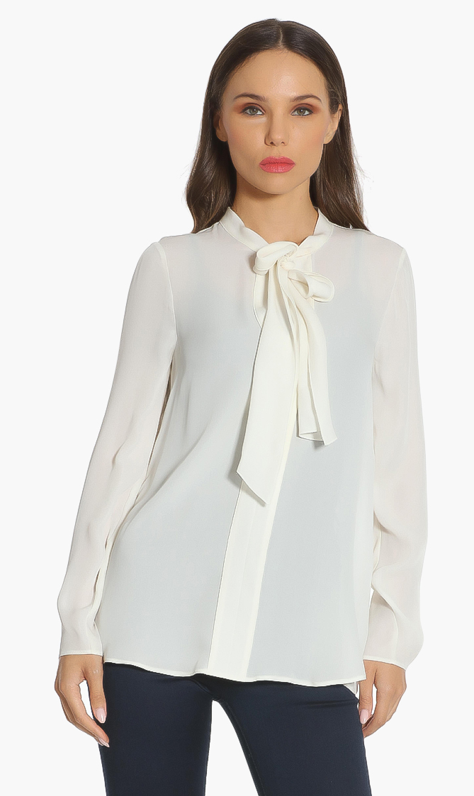 

Longchamp Neck-tie Long Sleeves Blouse