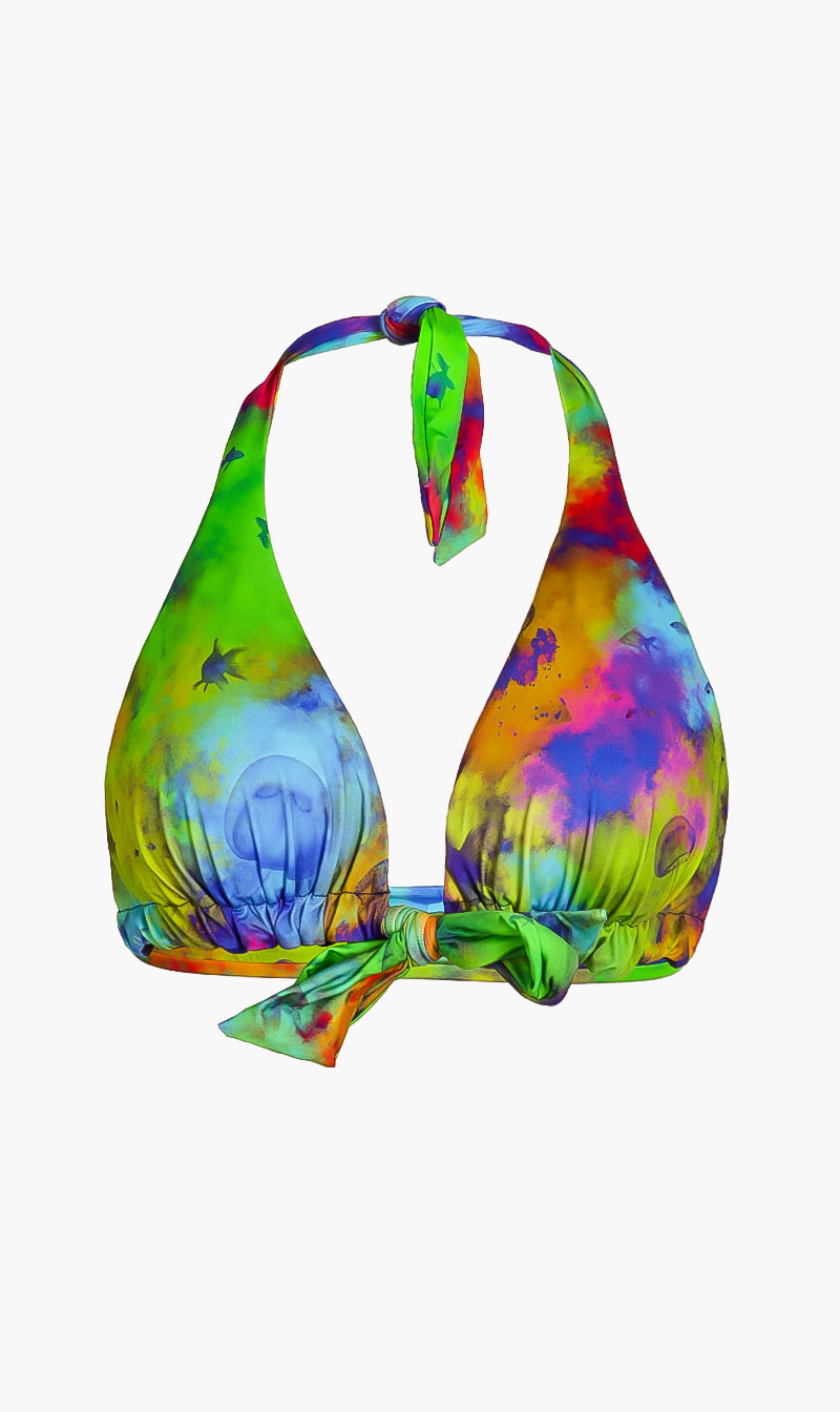 

Bleu Batik Bikini Top, Multi-color