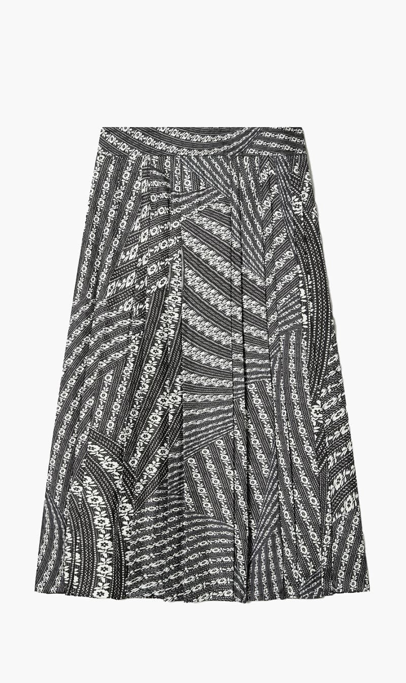 

Tory Burch Black Pleated Silk Skirt for Women | The Deal Outlet