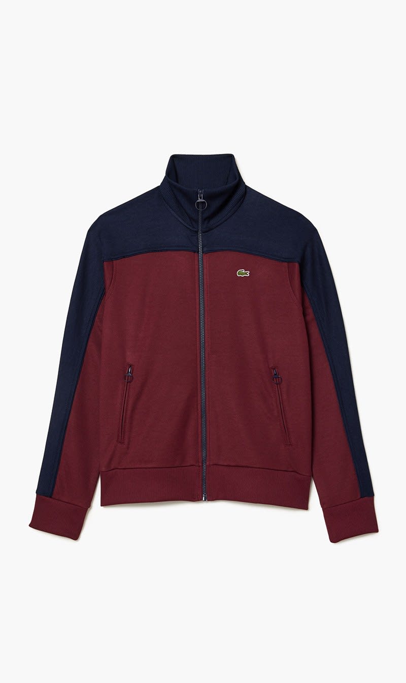 

Lacoste Blue Paris Zipped Colourblock Cotton Pique Sweatshirt for Women | The Deal Outlet