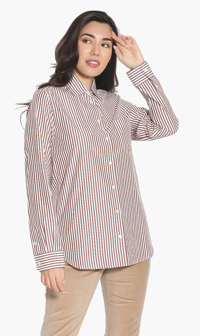 

Weekend Maxmara Brown Apra Long Sleeves Shirt for Women | The Deal Outlet