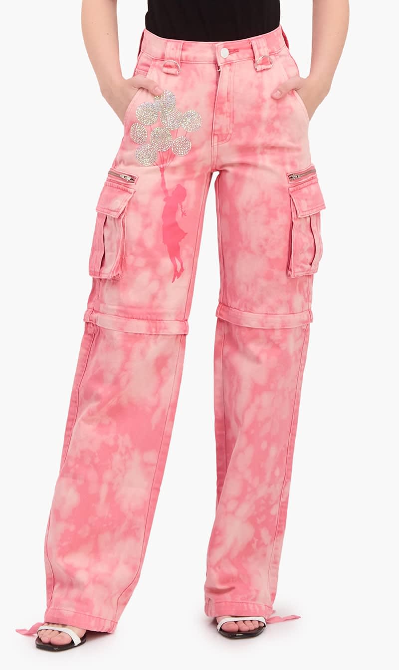 

Guess Pink Malia Wide Leg for Women | The Deal Outlet
