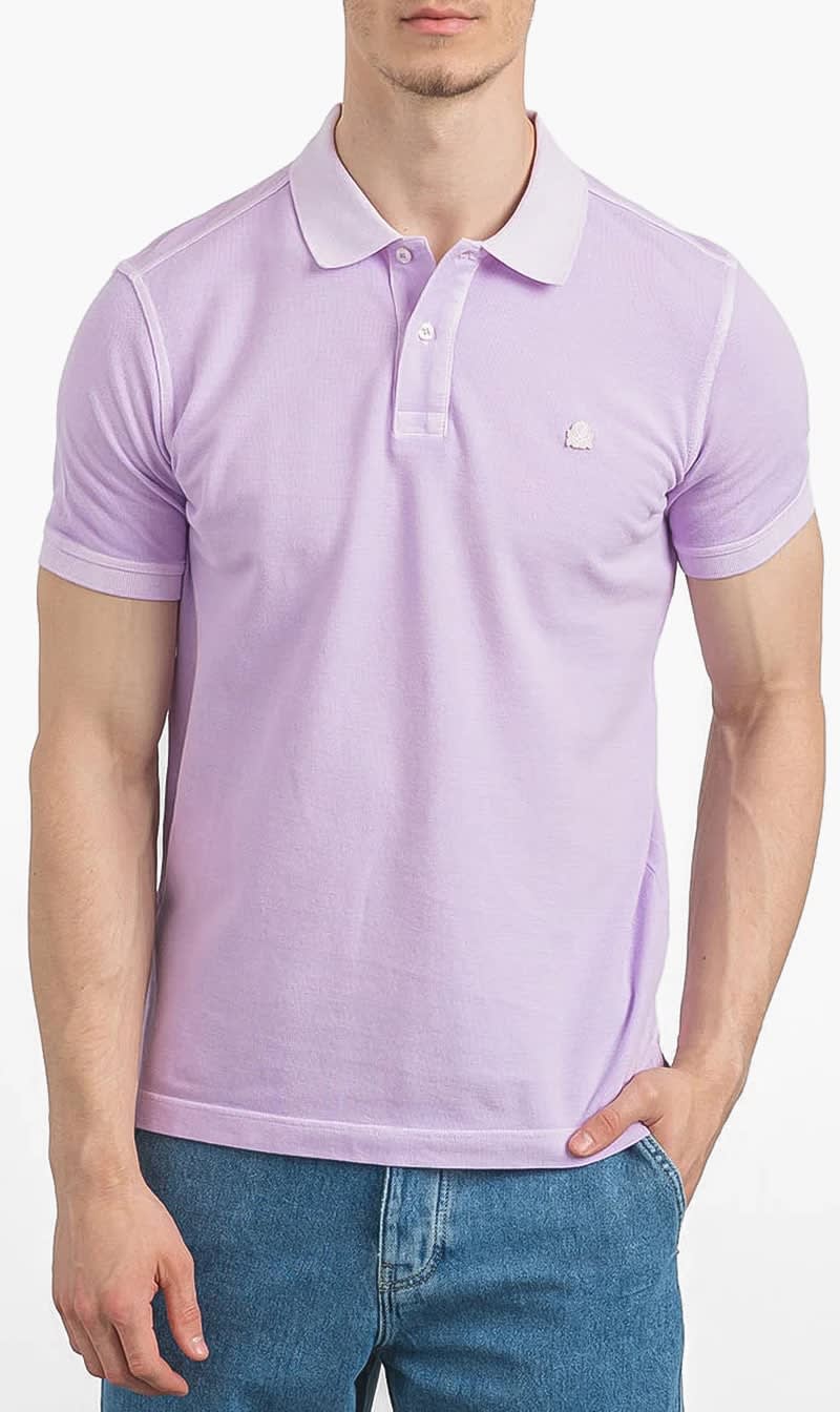 United Colors Of Benetton Purple Short Sleeve Polo Shirt for Men