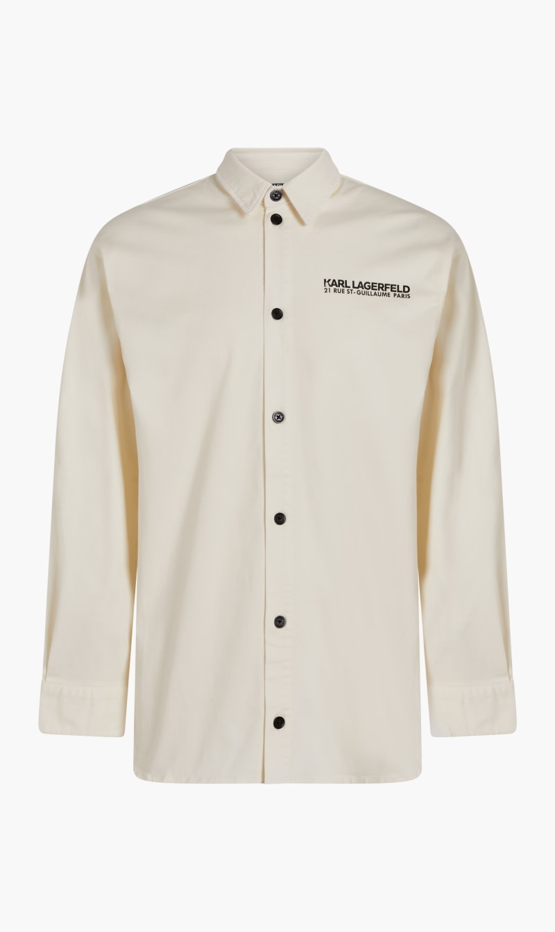 

Karl Lagerfeld White Rsg Washed Shirt for Men | The Deal Outlet
