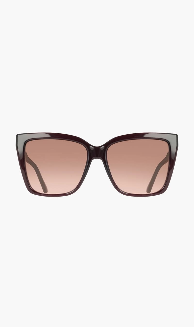 Ferragamo Red Squared Sunglasses for Women