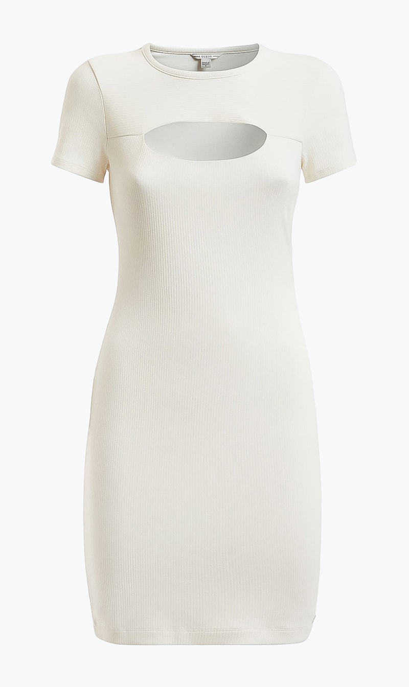 

Lana Ribbed Dress, White