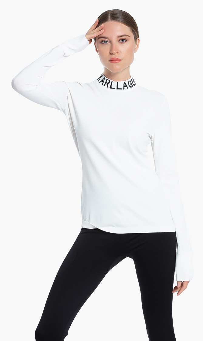 

Karl Lagerfeld Logo Roll-neck Sweater