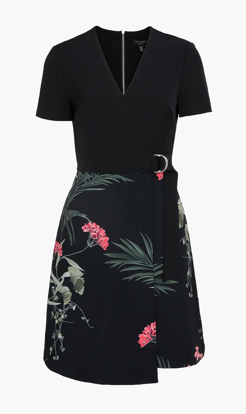 

Ted Baker Highland Wrap Detail Skater Dress