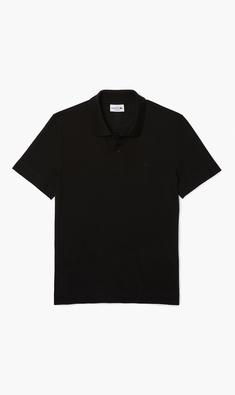 

Lacoste Black Regular Fit Lacoste Movement Piqué Polo Shirt for Men | The Deal Outlet