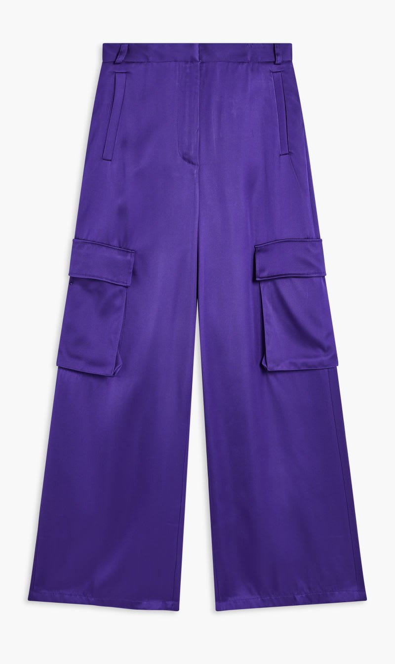 

Versace Purple Informal Pant Duchesse Viscose Fabric for Women | The Deal Outlet