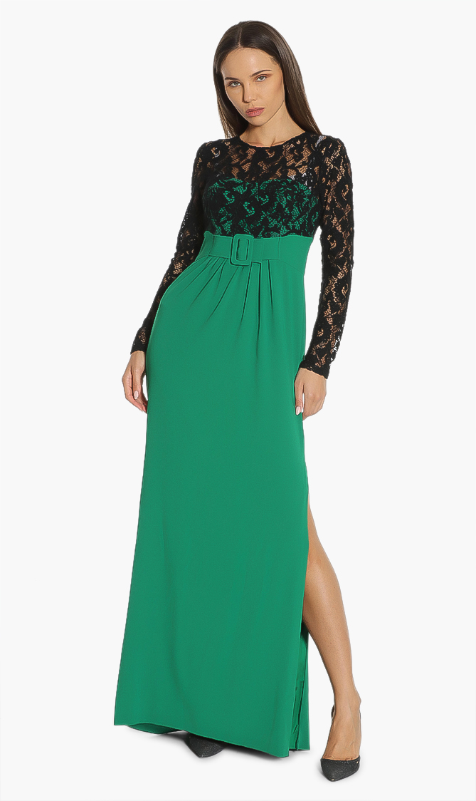 

Paule Ka Lace Long Sleeves Gown