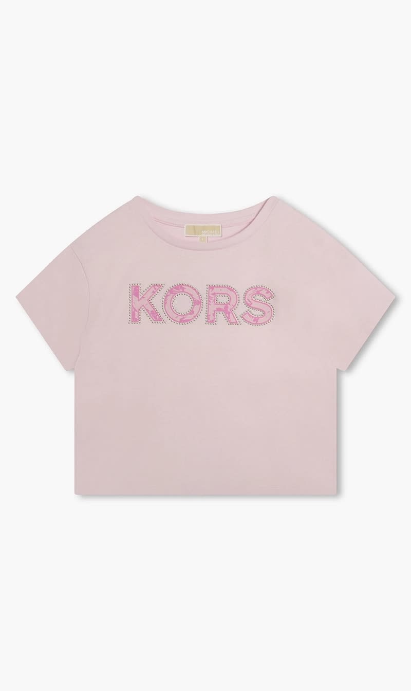 

Michael Kors Pink Cropped T-shirt for Girls | The Deal Outlet