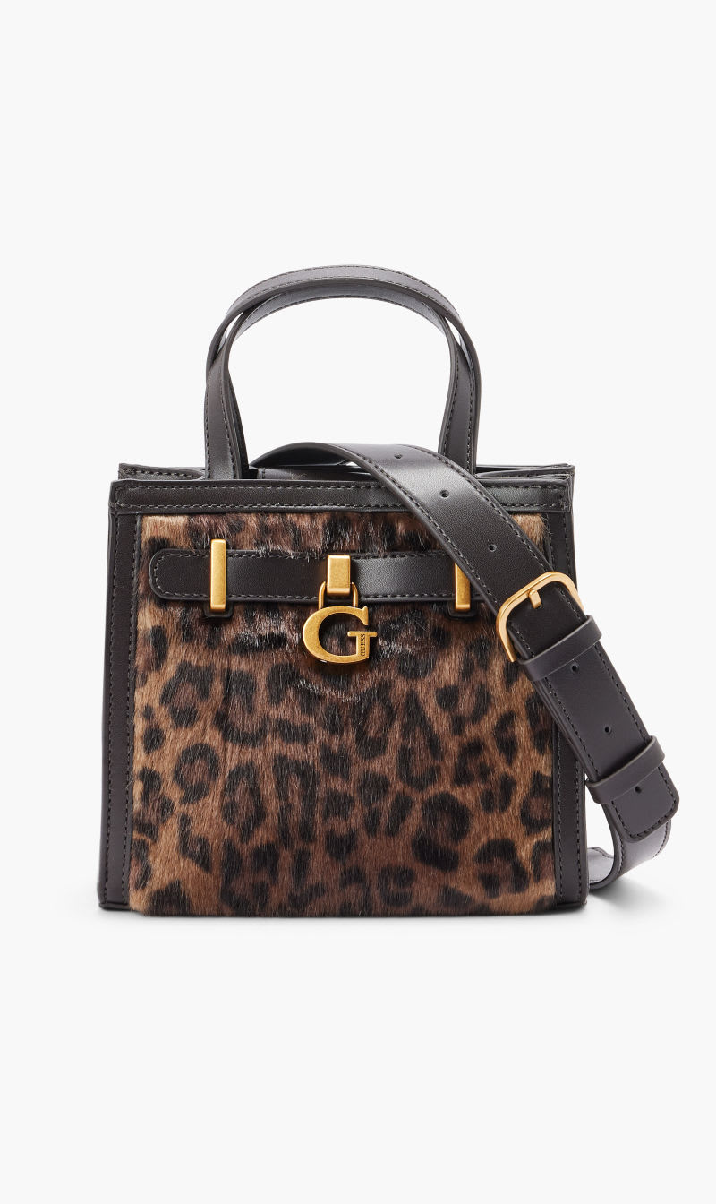 

Guess Brown Bergen 2 Compartment Mini Tote for Women | The Deal Outlet