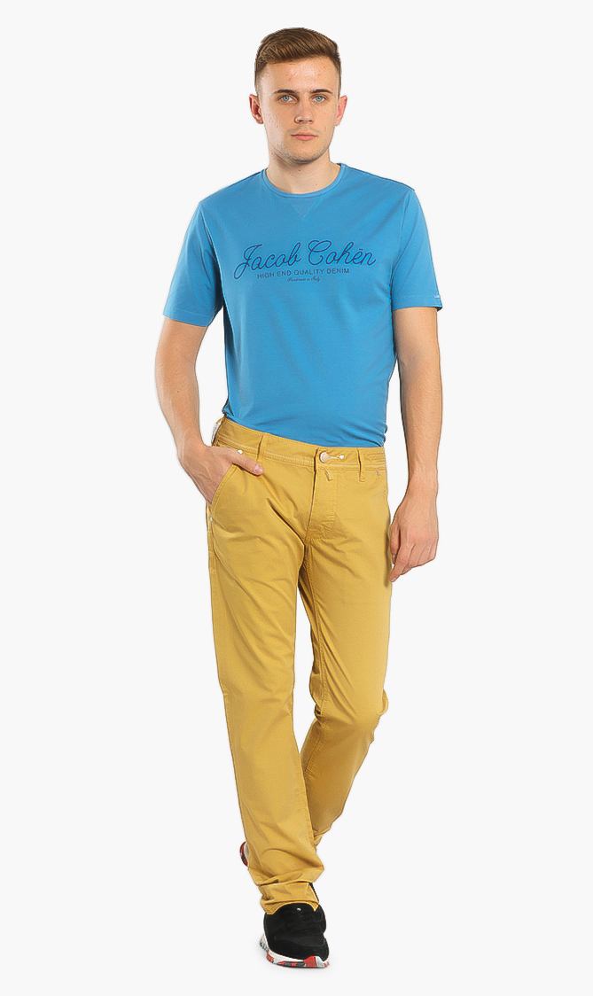 

Button Fly Washed Jeans, Yellow