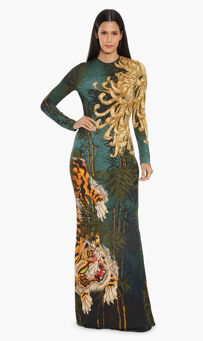 

Dsquared2 Tiger Print Long Dress