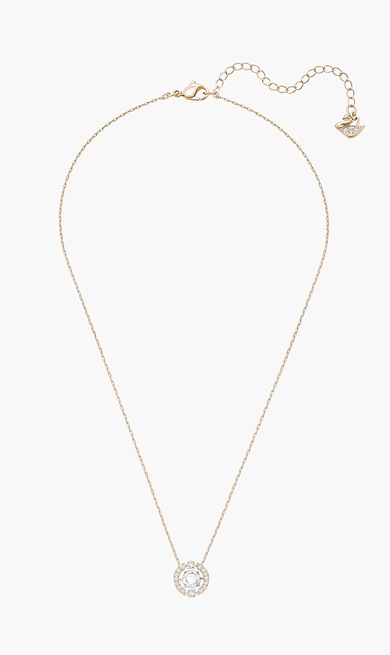 

Swarovski Sparkling Dance Round Necklace, White, Rose Gold Tone Plated