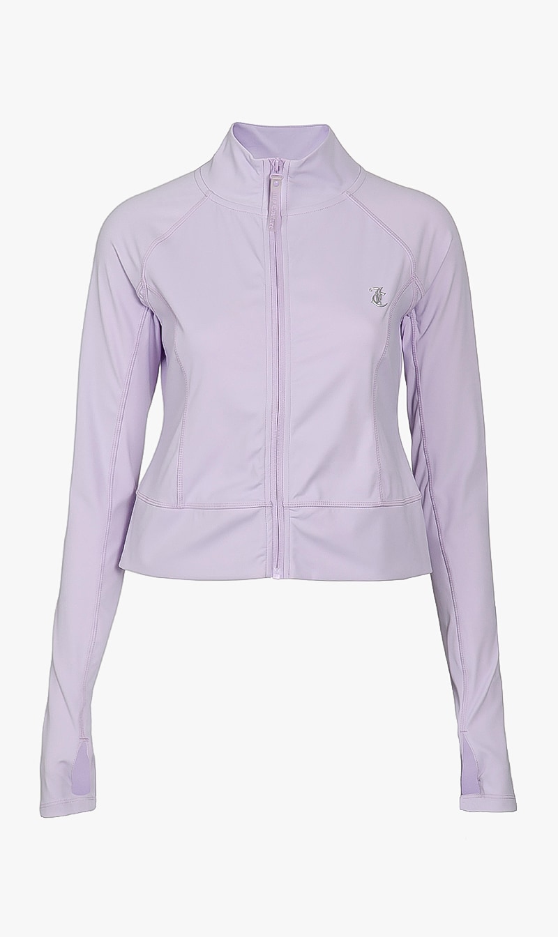 

Zip Through Track Top, Purple