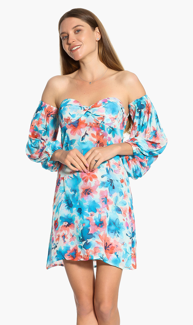 

Off-the-shoulder Floral Dress