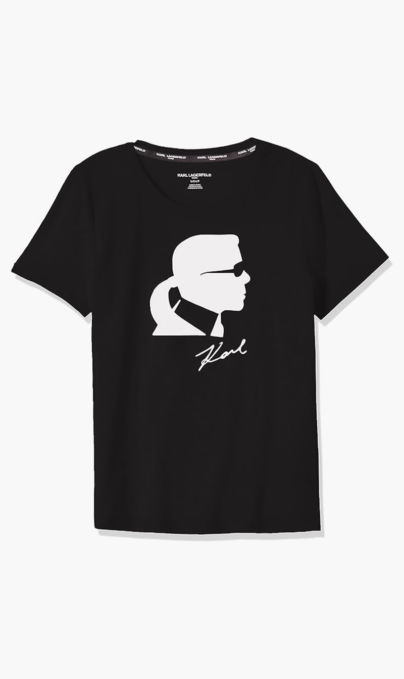 

Karl Lagerfeld Black Karl Cameo T Shirt for Women | The Deal Outlet
