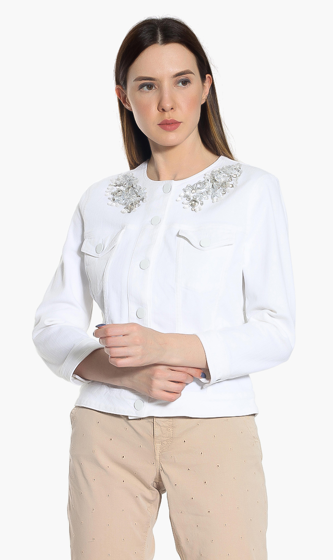 

Jacob Cohen Daisy Embellished Jacket