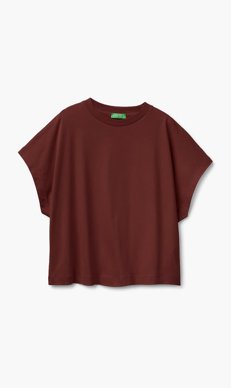 Brown United Colors Of Benetton White Kimono Sleeve T-shirt for Women