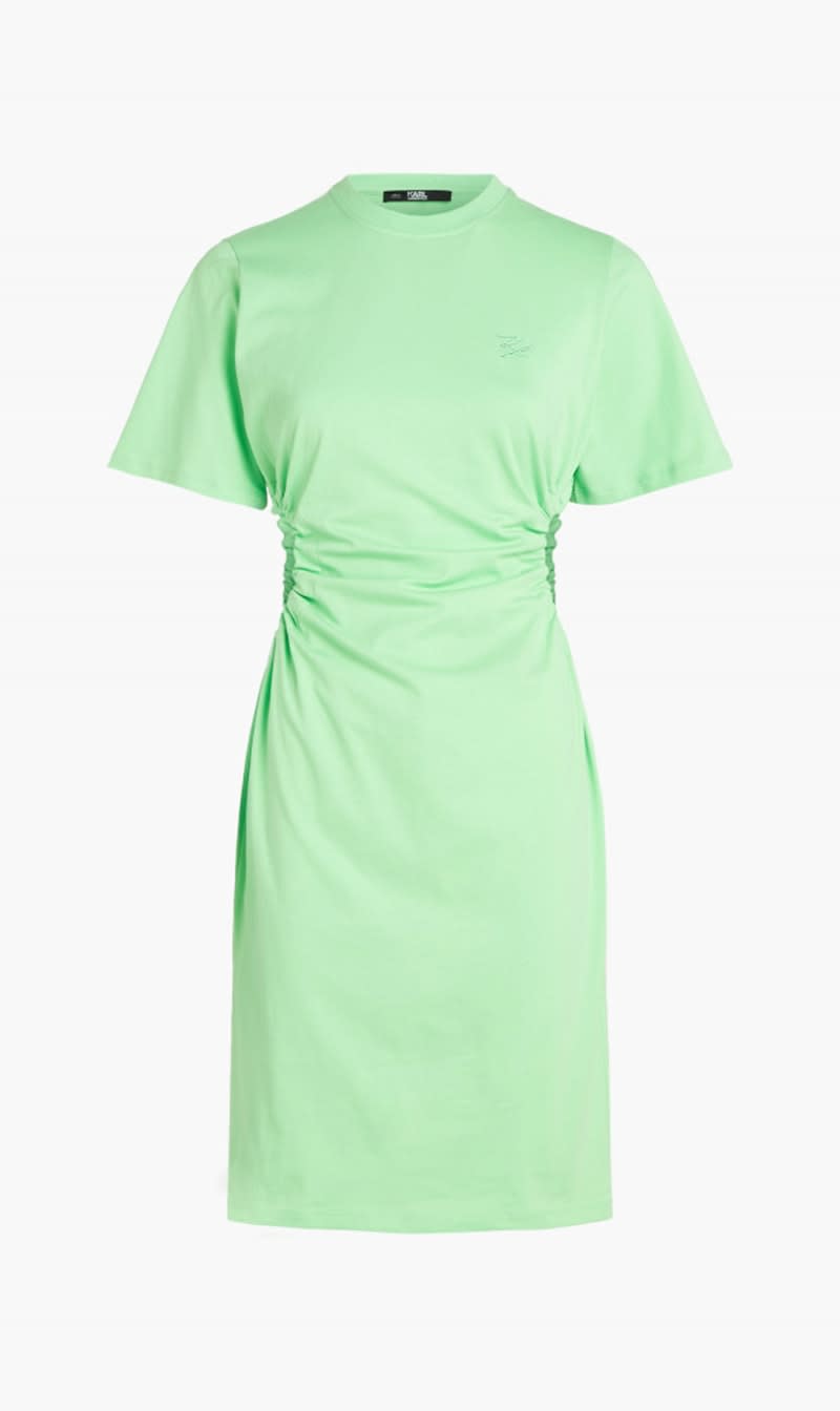 

Karl Lagerfeld Green Jersey Cut Out Dress for Women | The Deal Outlet