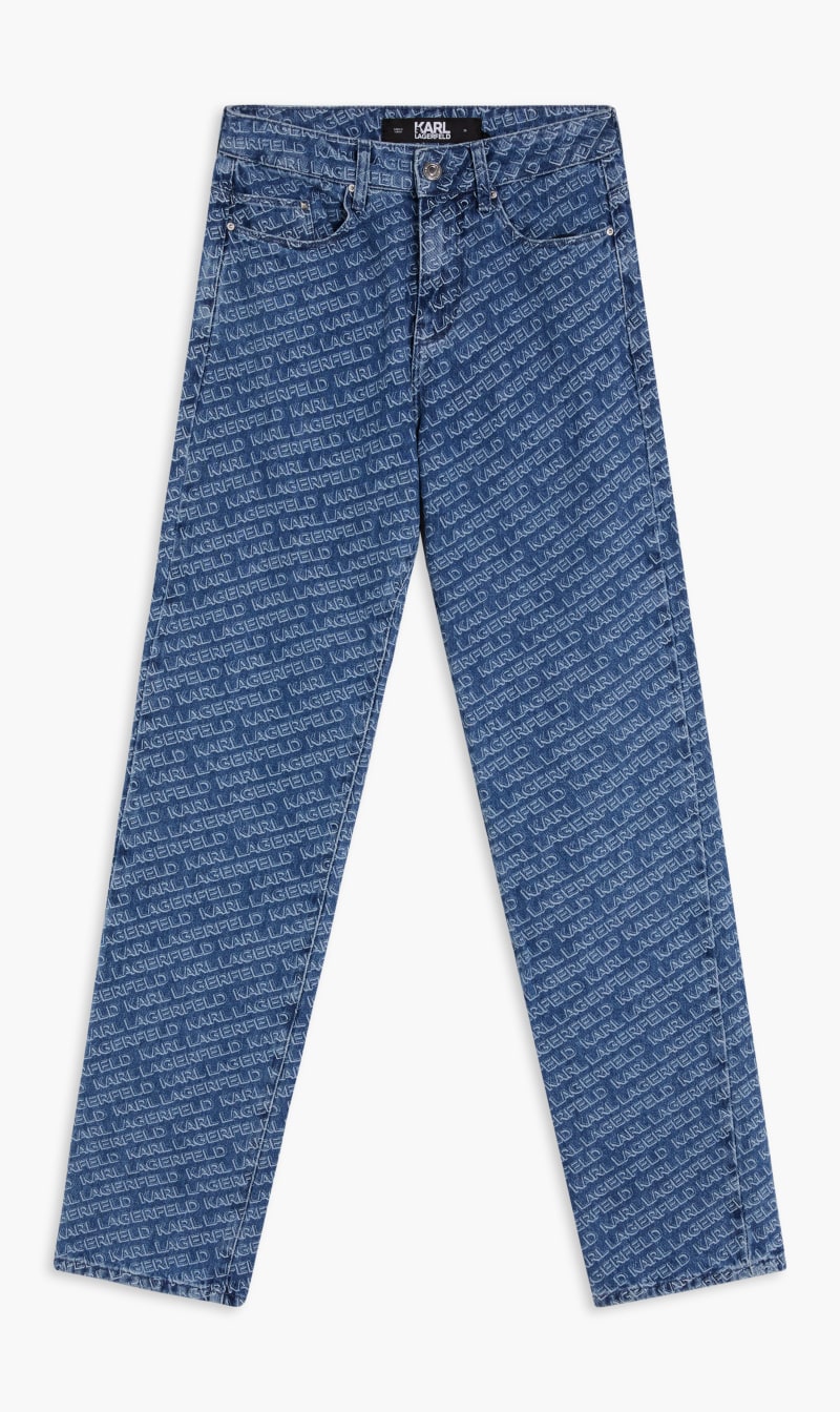 

Karl Lagerfeld Blue Diagonal Denim Pants for Women | The Deal Outlet