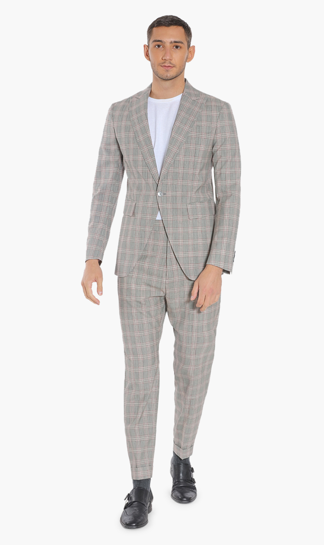 

Dsquared2 Checkered Pattern Los Angeles Tailored Fit Suit