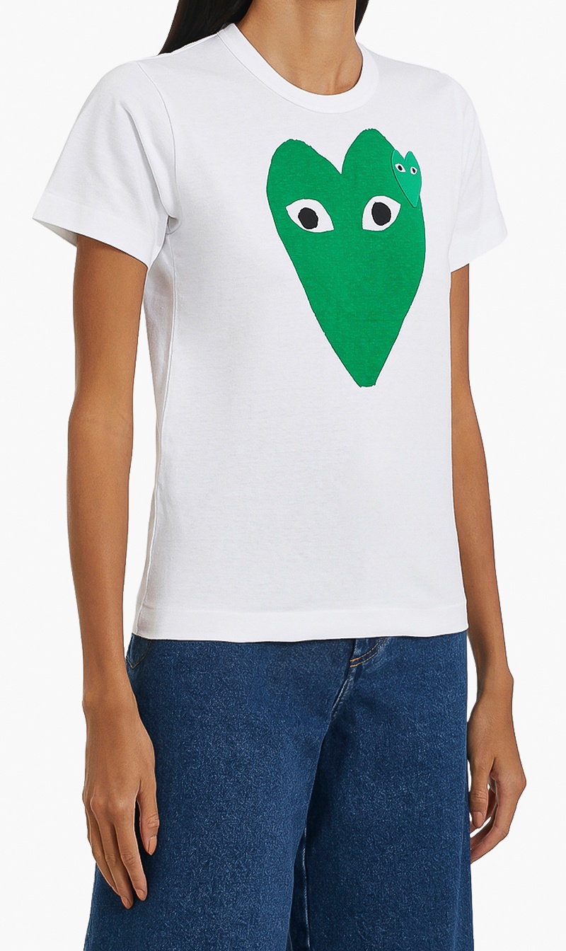

Play Graphic Logo Cotton T-shirt, White
