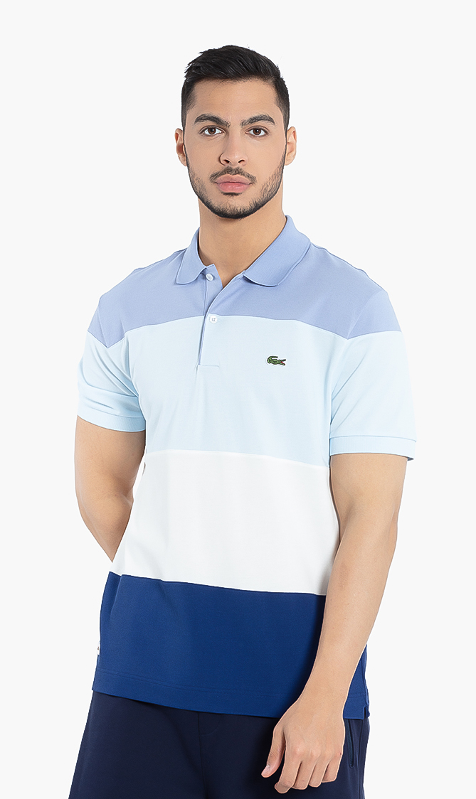 

Lacoste Colorblock Striped Classic Fit Polo Shirt