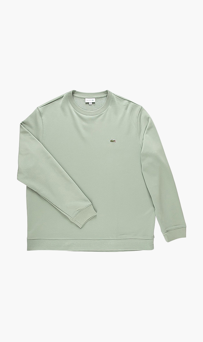

LACOSTE Crew Neck Contrast Accent Fleece Sweatshirt