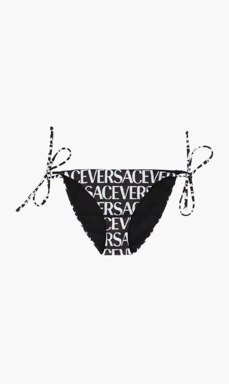 

Versace Black Swim Slip Lycra Vita Reciclata St. Versace All Over for Women | The Deal Outlet