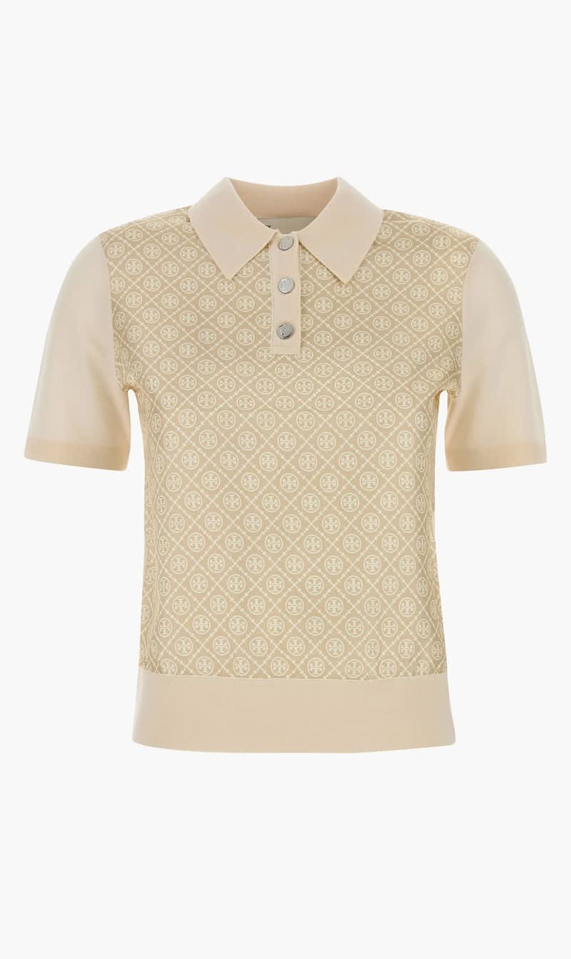 

Tory Burch White Wool Polo Shirt for Women | The Deal Outlet