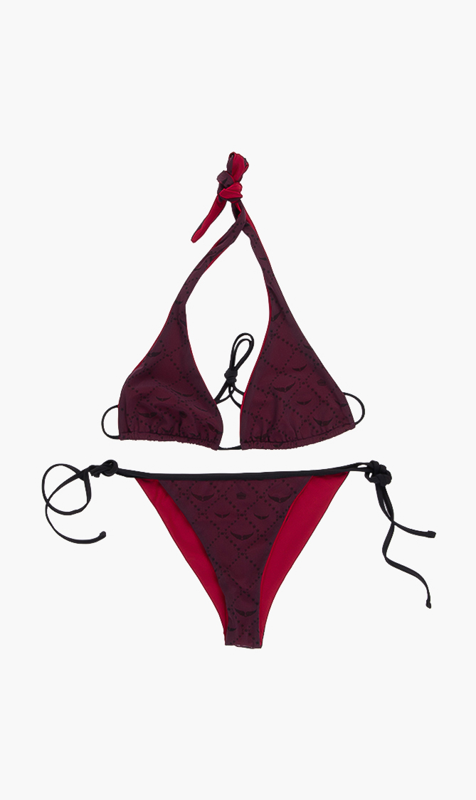

Arone Triangle Bikini Set, Red