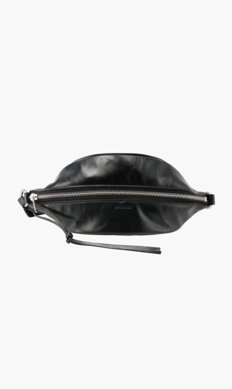 

Jil Sander Black Logo Debossed Leather Belt Bag for Men | The Deal Outlet