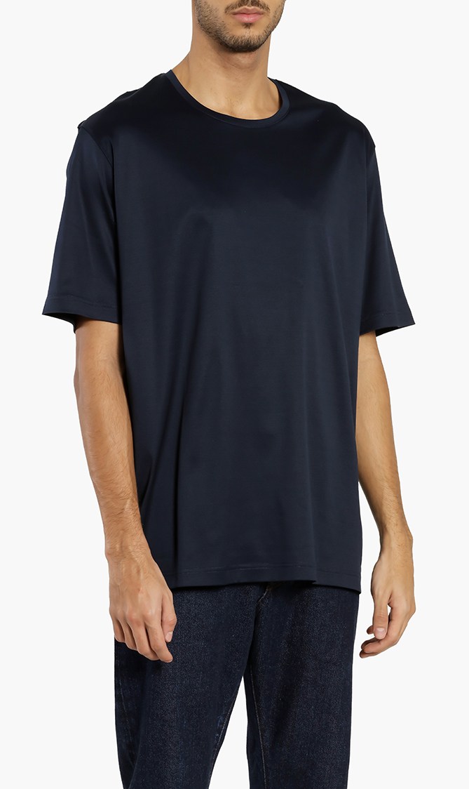 

Plain Crew-neck T-shirt, Blue