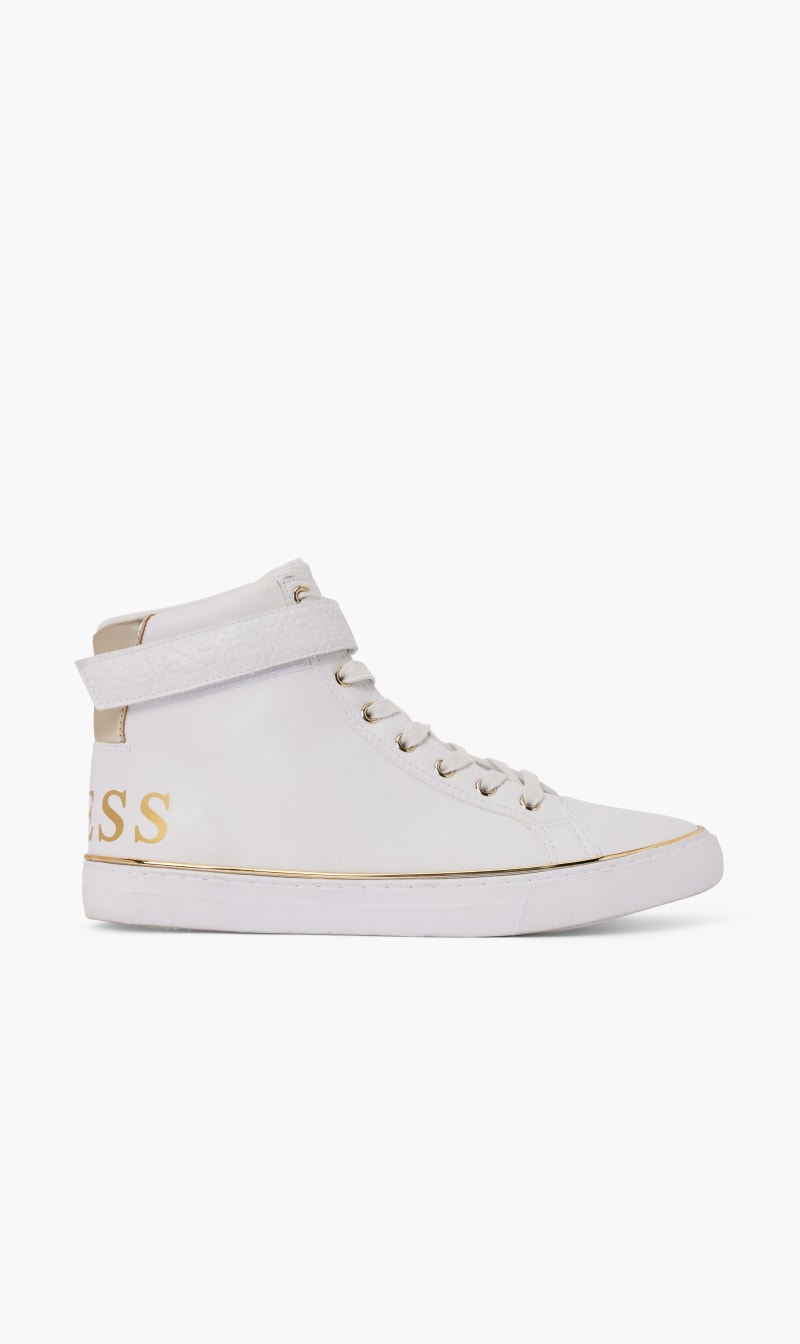 

Guess White Active Hi Top Gs Nap for Men | The Deal Outlet