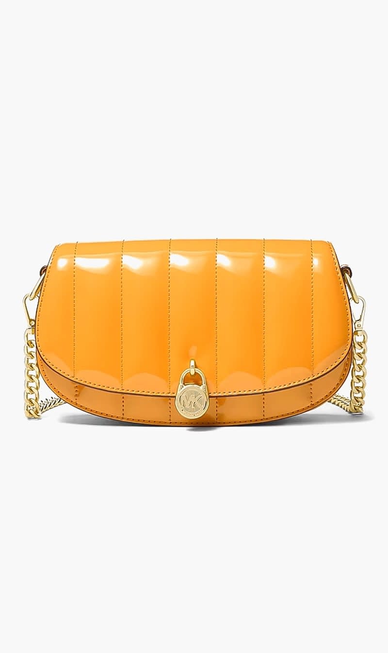 Orange Mila Small Patent Convertible Crossbody Bag for Women
