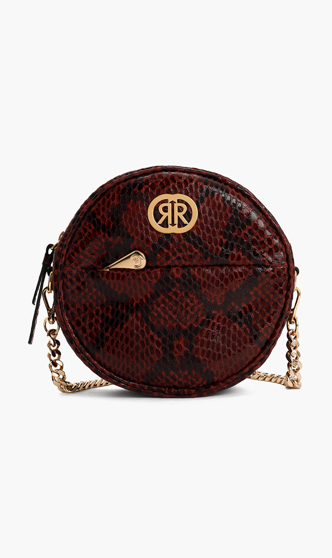 

Cerruti Snake Skin Leather Round Crossbody Bag