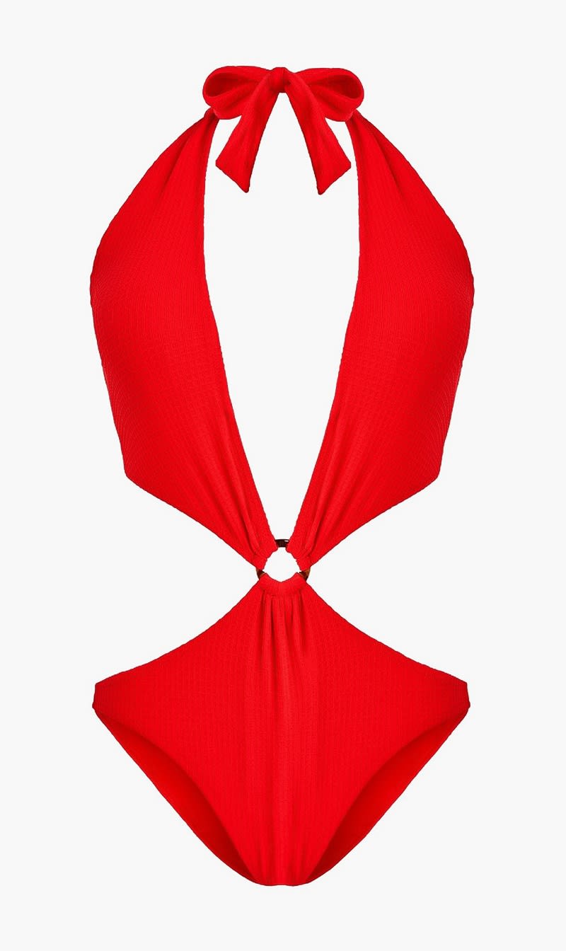 

Vilebrequin Red Jacquard Vichy Trikini One Piece Swimsuit for Women | The Deal Outlet