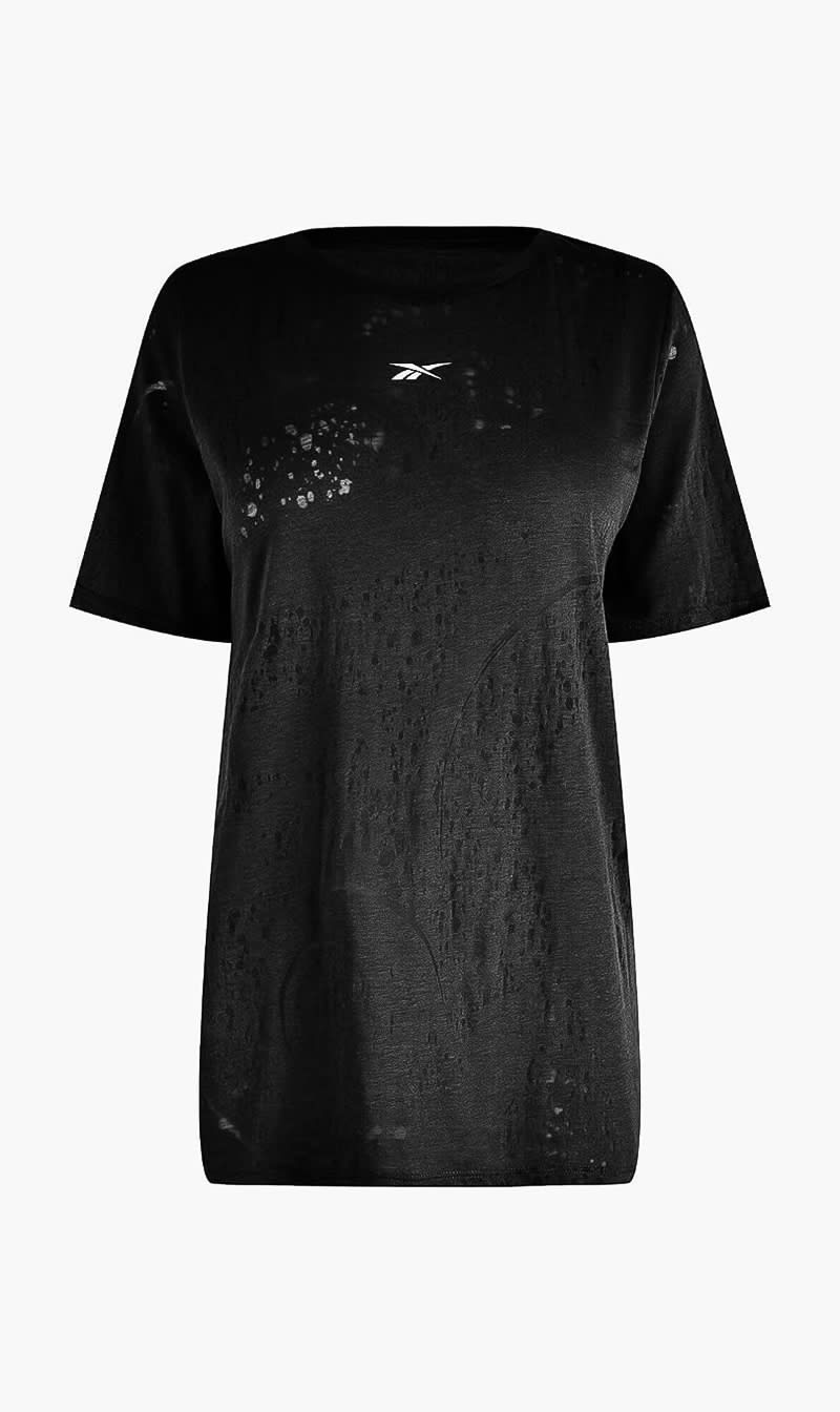 Reebok Black Burnout T-shirt for Women