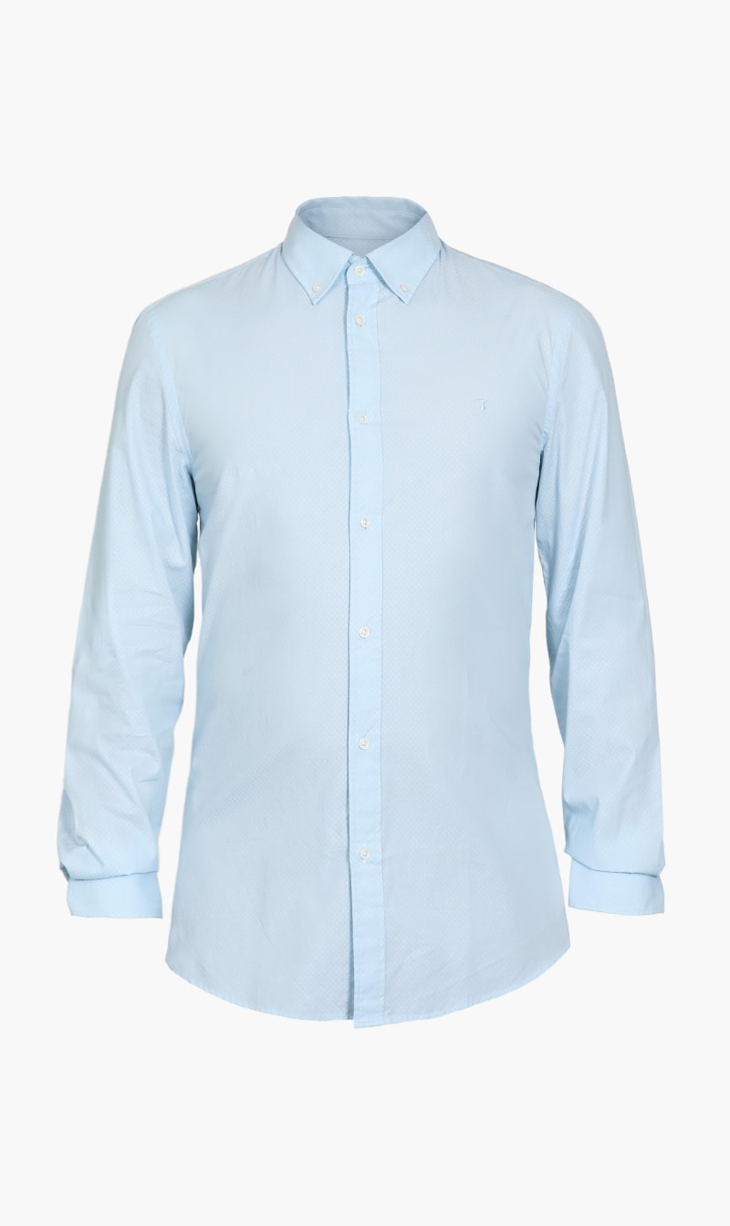 

Regular Fit Geometric Drawing Shirt, Blue