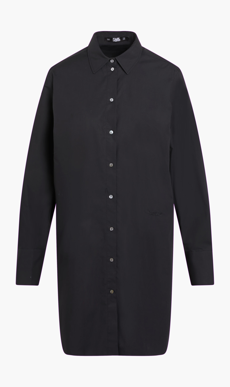 

Karl Lagerfeld Black Signature Tunic Shirt for Women | The Deal Outlet