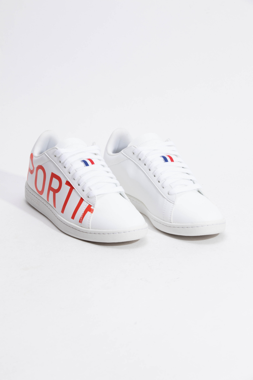 

Le Coq Sportif Courtset Big Logo Optical White/orange Sneakers