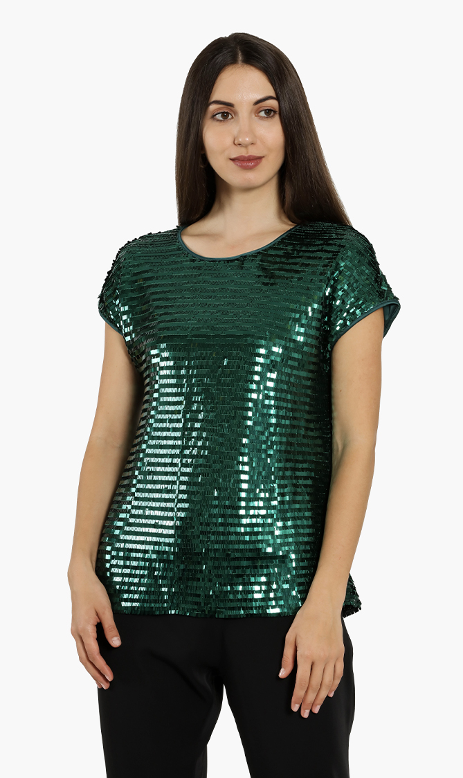 

Cascading Sequin Top